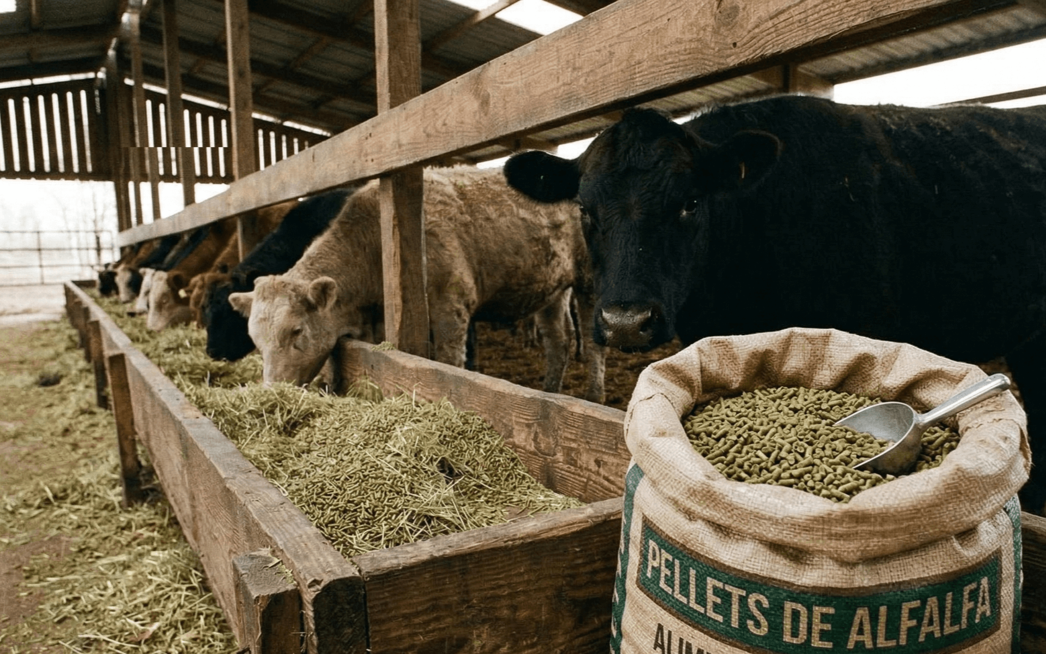 Pellets de alfalfa como alimento balanceado para ganado